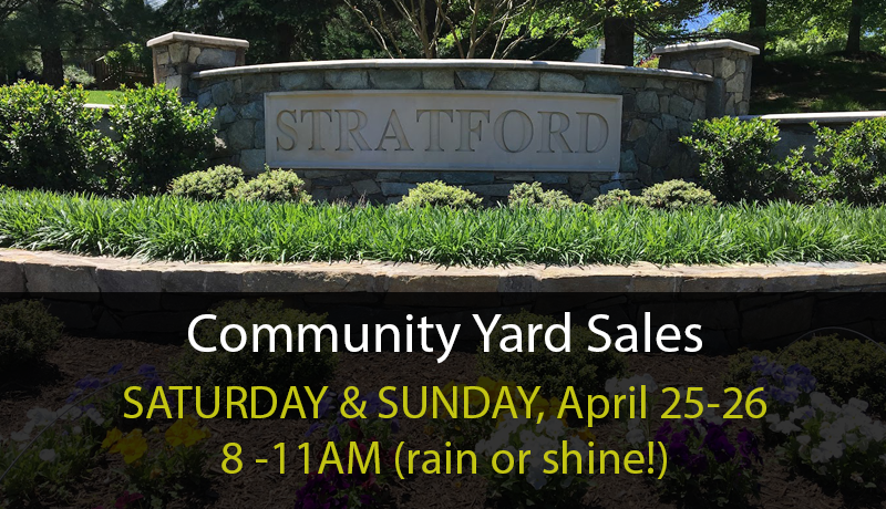 SATURDAY & SUNDAY, April 25-26, 8am-11am (rain or shine!)